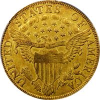 1799 Draped Bust Gold Eagle ($10) Small Stars Obverse Photo 4