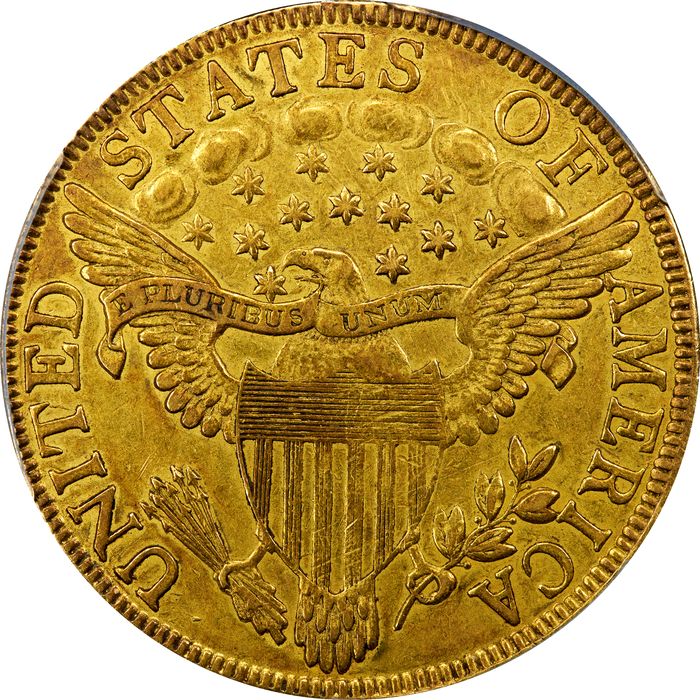 1799 Draped Bust Gold Eagle ($10) Small Stars Obverse Photo 4