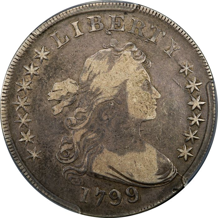 1799/8 Draped Bust Dollar ($1) 13 Reverse Stars Obverse Image