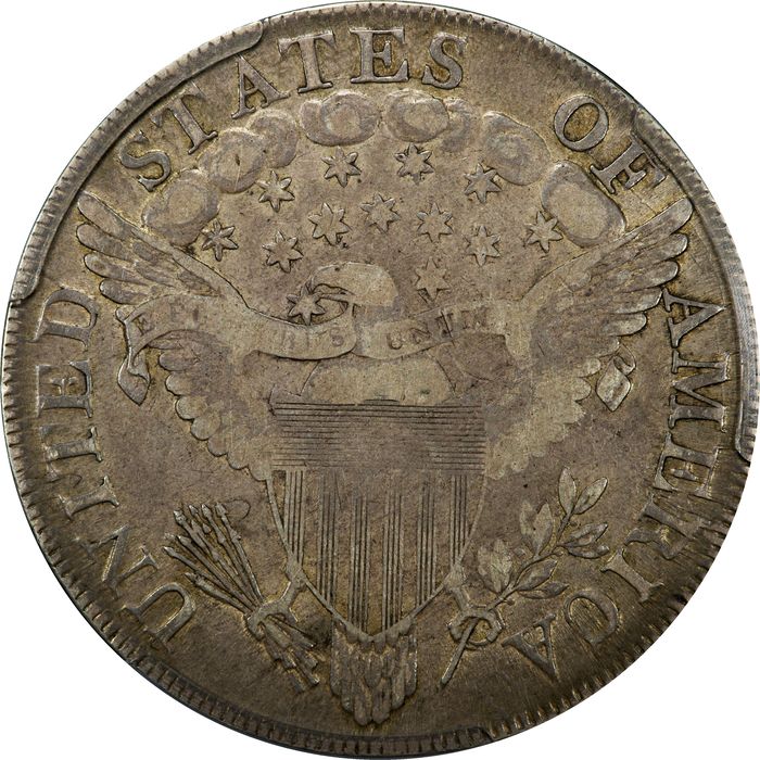 1799/8 Draped Bust Dollar ($1) 13 Reverse Stars Reverse Image