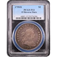 1799/8 Draped Bust Dollar ($1) 15 Reverse Stars Obverse Image