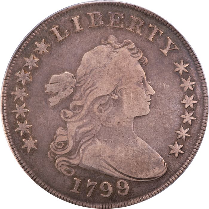 1799/8 Draped Bust Dollar ($1) 15 Reverse Stars Photo 3