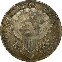 1799/8 Draped Bust Dollar ($1) B-3 15 Reverse Stars Photo 4