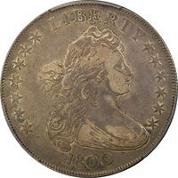 1800 Draped Bust Dollar ($1) BB-196 12 Arrows Photo 3