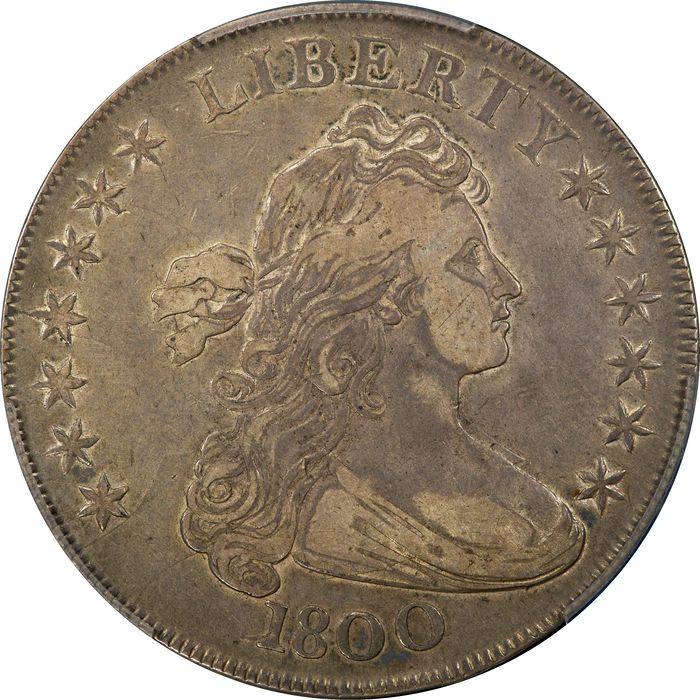 1800 Draped Bust Dollar ($1) BB-196 12 Arrows Photo 3