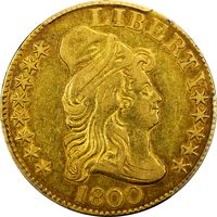 1800 Draped Bust Gold Half Eagle ($5) Photo 3