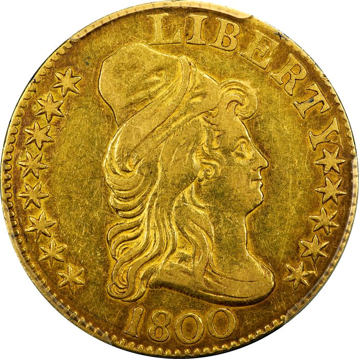 1800 Draped Bust Gold Half Eagle ($5) Photo 3