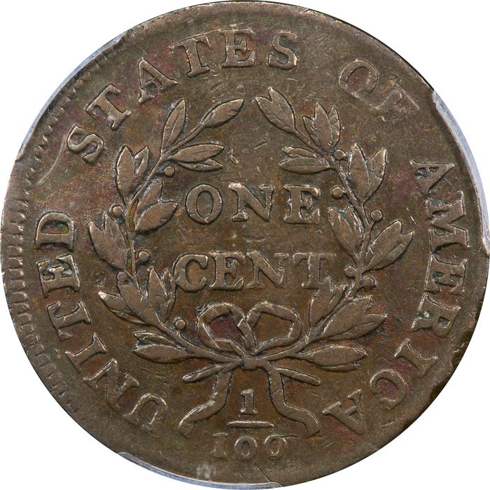 1800 Draped Bust Large Cent (1c) S-197 Reverse Image