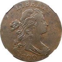 1800 Draped Bust Large Cent (1c) S-205 Obverse Image