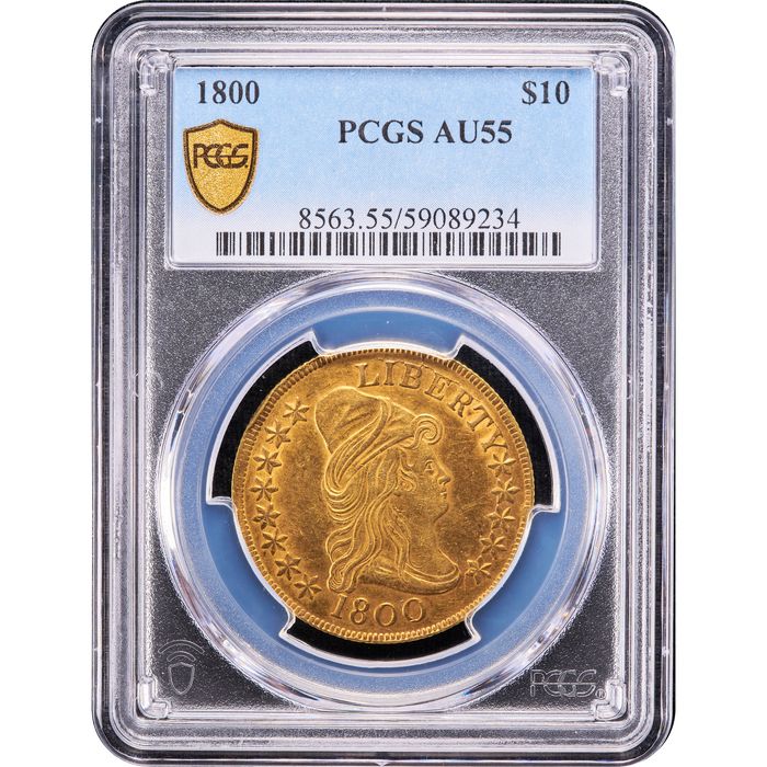 1800 Turban Head Gold Eagle ($10) Obverse Slab Image