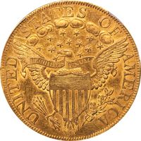 1800 Turban Head Gold Eagle ($10) Reverse Image