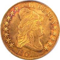 1801 Draped Bust Gold Eagle ($10) Photo 3