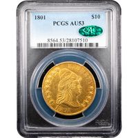 1801 Turban Gold Eagle ($10) Obverse Slab Image
