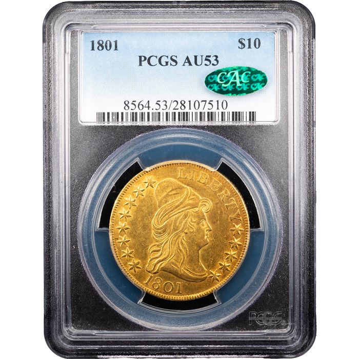 1801 Turban Gold Eagle ($10) Obverse Slab Image