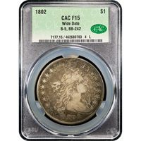1802 Draped Bust Dollar ($1) Wide Date Obverse Image