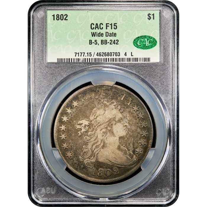 1802 Draped Bust Dollar ($1) Wide Date Obverse Image