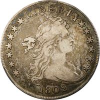 1802 Draped Bust Dollar ($1) Wide Date Photo 3