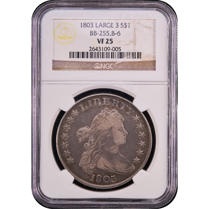 1803 Draped Bust Dollar ($1) Large 3 Obverse Image