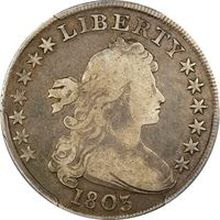 1803 Draped Bust Dollar ($1) Large 3 Obverse Image