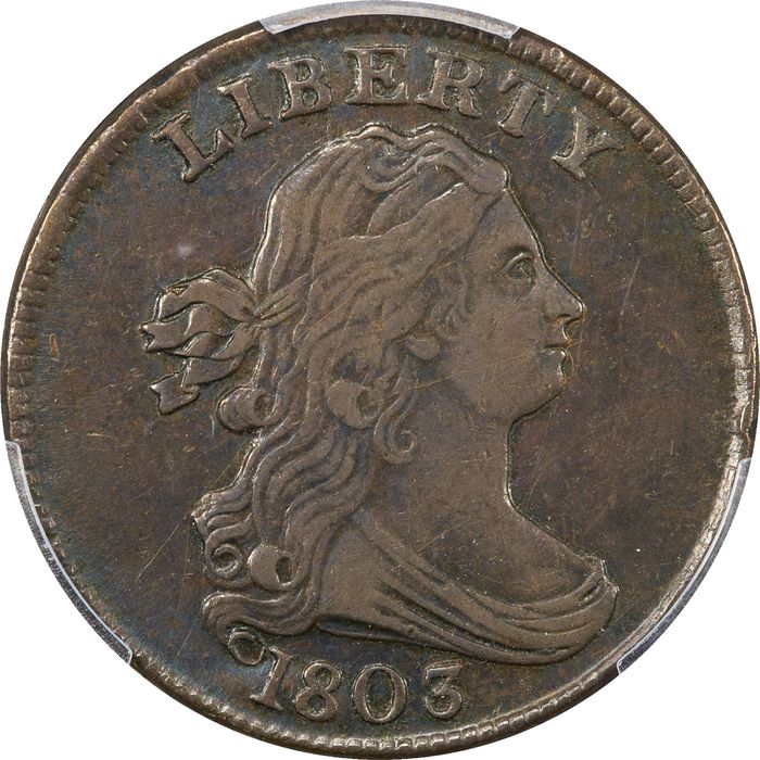 1803 Draped Bust Half Cent (1/2c) Obverse Image