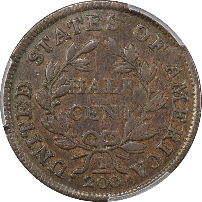 1803 Draped Bust Half Cent (1/2c) Reverse Image