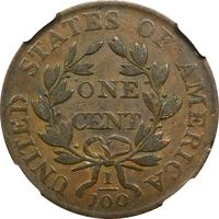 1803 Draped Bust Large Cent (1c) Small Date Large Fraction Reverse Image