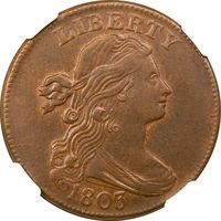 1803 Draped Bust Large Cent (1c) Small Date Small Fraction Photo 3