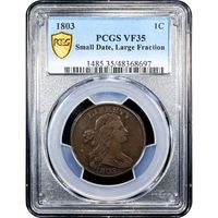 1803 Draped Bust Large Cent (1c) Small Date Small Fraction Obverse Image