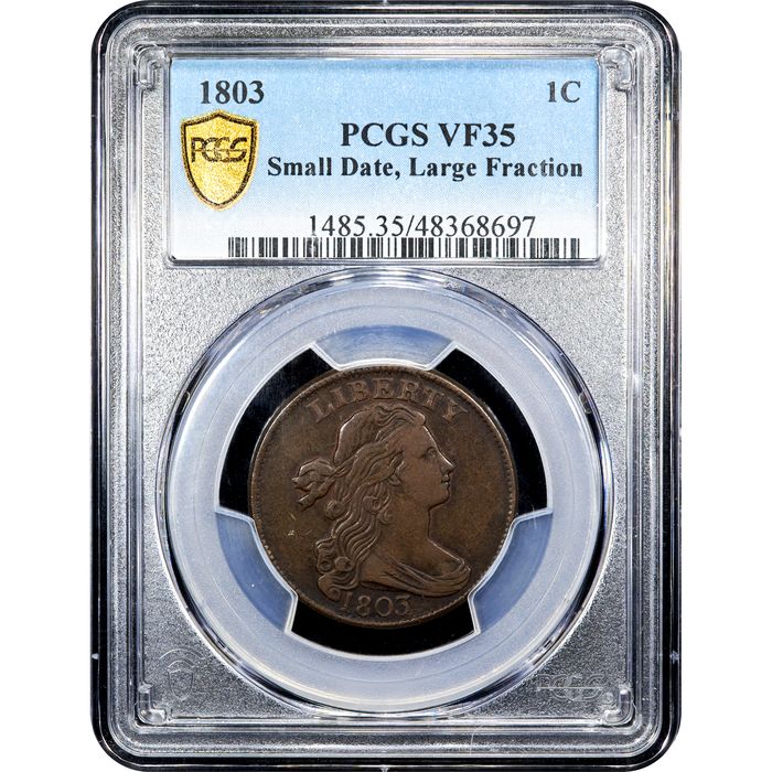 1803 Draped Bust Large Cent (1c) Small Date Small Fraction Obverse Image