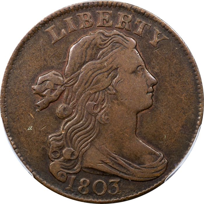 1803 Draped Bust Large Cent (1c) Small Date Small Fraction Photo 3