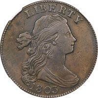 1803 Draped Bust Large Cent (1c) Small Date Small Fraction S-254 Photo 3