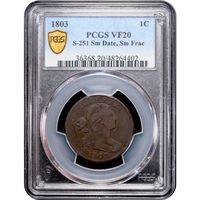 1803 Draped Bust Large Center (1c) Small Date Small Fraction Obverse Slab Image