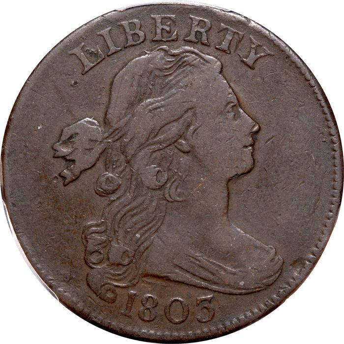 1803 Draped Bust Large Center (1c) Small Date Small Fraction Obverse Image