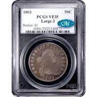 1803 Large 3 Draped Bust Half Dollar (50c) Obverse Image