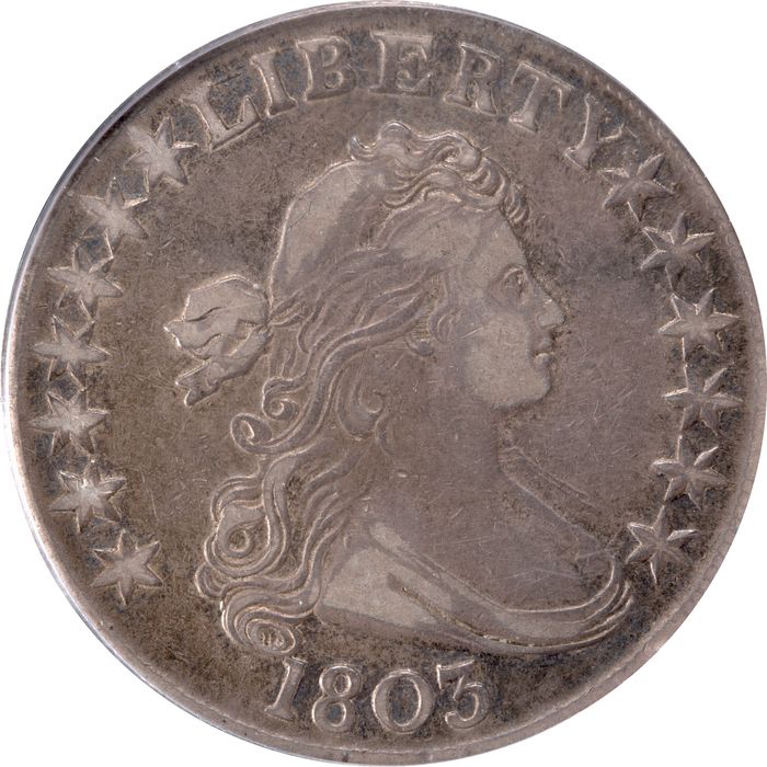 1803 Large 3 Draped Bust Half Dollar (50c) Photo 3
