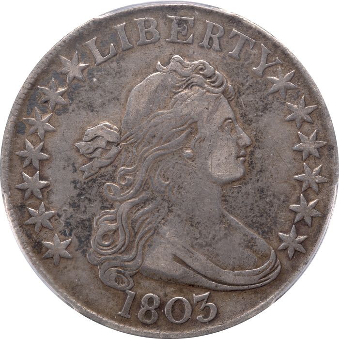 1803 Large 3 Draped Bust Half Dollar (50c) Photo 3