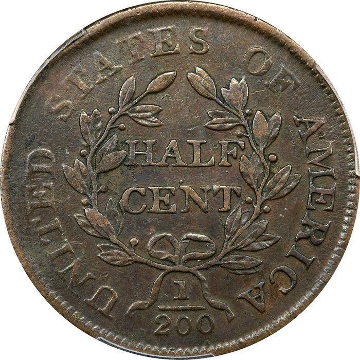 1804 Draped Bust Half Cent (1/2c) Plain 4 No Stems Photo 4