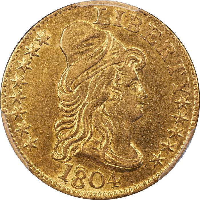 1804 Turban Head (Small 8 over Large 8) Gold Half Eagle ($5) Obverse Image