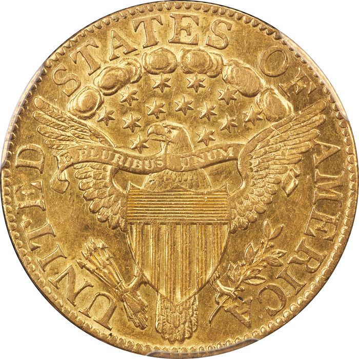1804 Turban Head (Small 8 over Large 8) Gold Half Eagle ($5) Reverse Image