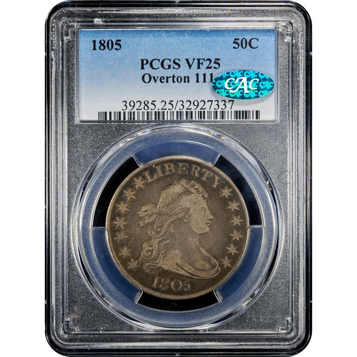 1805 Draped Bust Half Dollar (50c) O-111 Obverse Slab Image