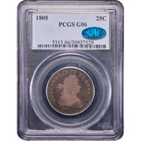 1805 Draped Bust Quarter (25c) Obverse Image