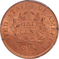 1806 Draped Bust Half Cent (1/2c) Large 6, Stems Photo 4