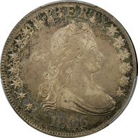 1806 Draped Bust Half Dollar (50c) O-116 Pointed 6, Stem Photo 3