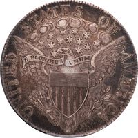 1806 Draped Bust Half Dollar (50c) Pointed 6 No Stem Reverse Image