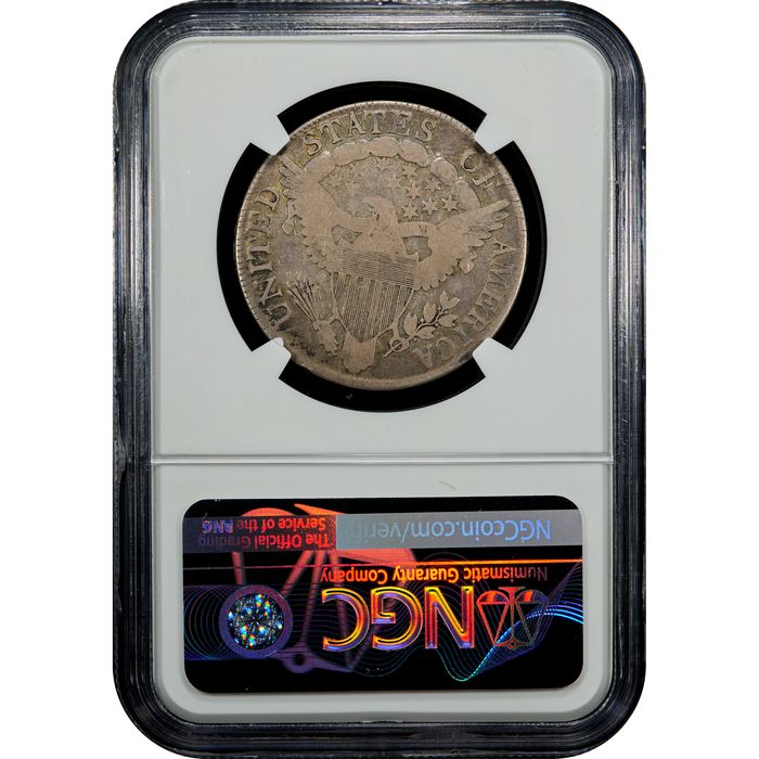 1806 Draped Bust Half Dollar (50c) Pointed 6, Stem Reverse Slab Image