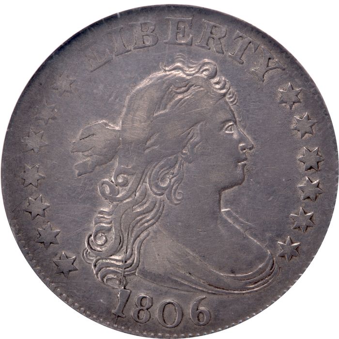 1806 Draped Bust Quarter (25c) B-9 Obverse Image