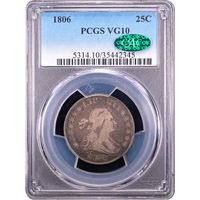 1806 Draped Bust Quarter (25c) Obverse Slab Image