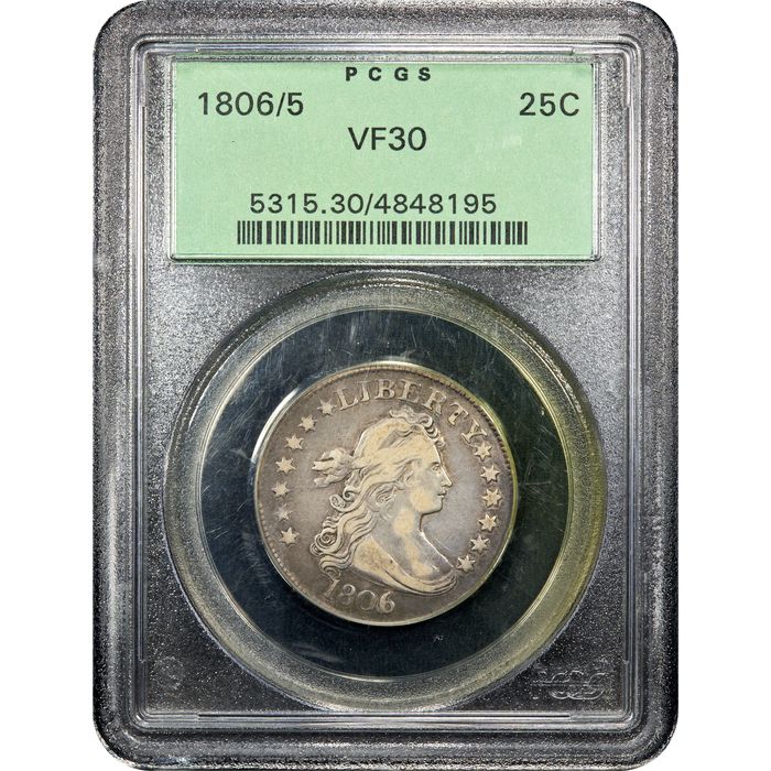 1806/5 Draped Bust Quarter (25c) OGH Obverse Image