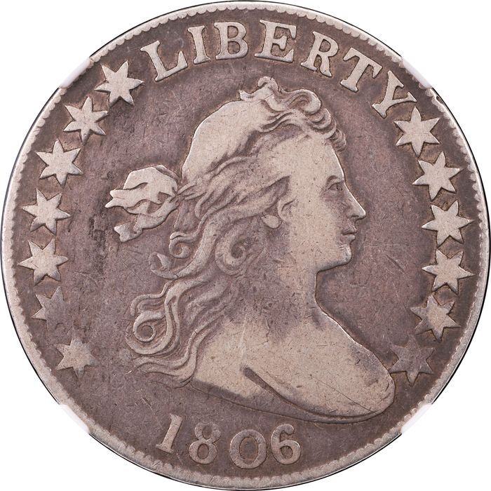 1806/5 Large Stars Draped Bust Half Dollar (50c) Obverse Image