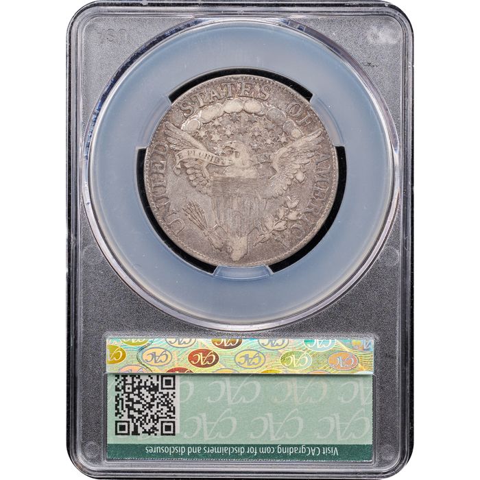 1806/5 Large Stars Draped Bust Half Dollar (50c) Overton 103 Reverse Slab Image